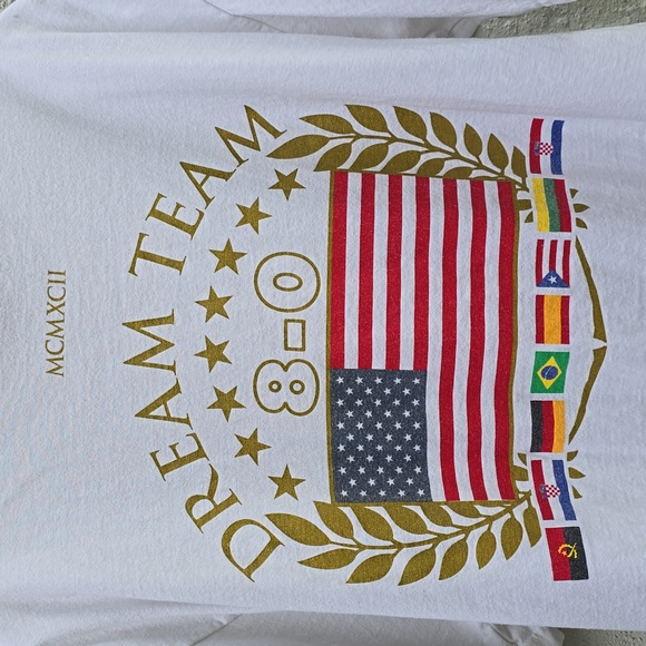 Vintage Nike Olympics NBA Basketball Dream Team Gold Medal T-Shirt Size Large - Picture 4 of 14